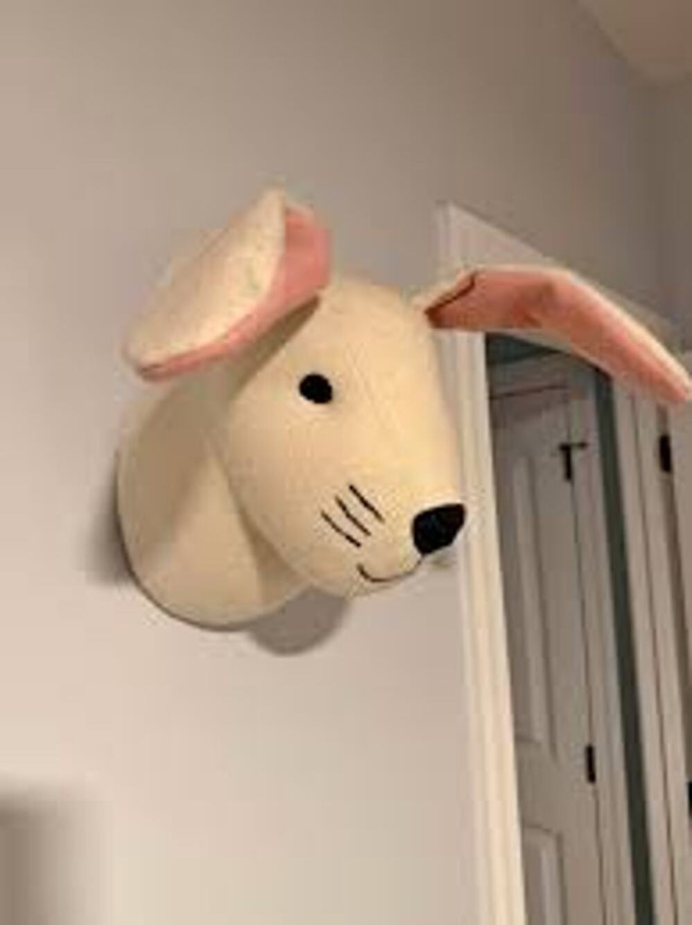 Rabbit Plush Head Wall Hanging Decor
